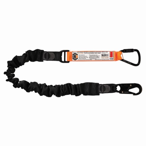 LINQ WEBBING LANYARD ELASTIC SNG LEG 1 X T.A KARABINER 1X SNAP HOOK